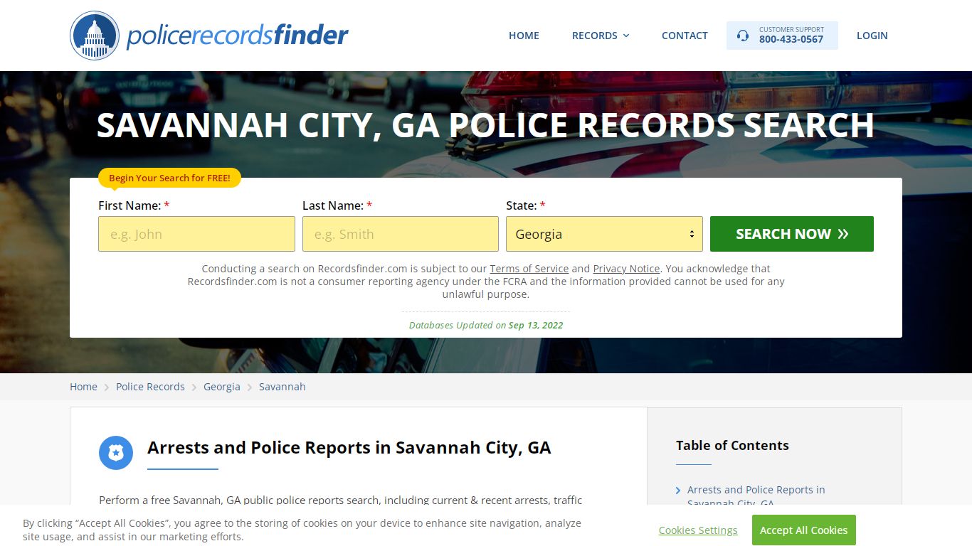 Savannah, Chatham County, GA Police Reports & Police Department Records